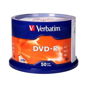 Dysk VERBATIM DVD-R 4,7GB cake 50szt.