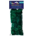 Pompony akrylowe mix c.zielone24szt