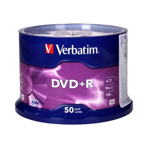 Dysk VERBATIM DVD+R 4,7GB cake 50szt.