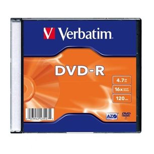 Dysk VERBATIM DVD-R slim 4,7GB
